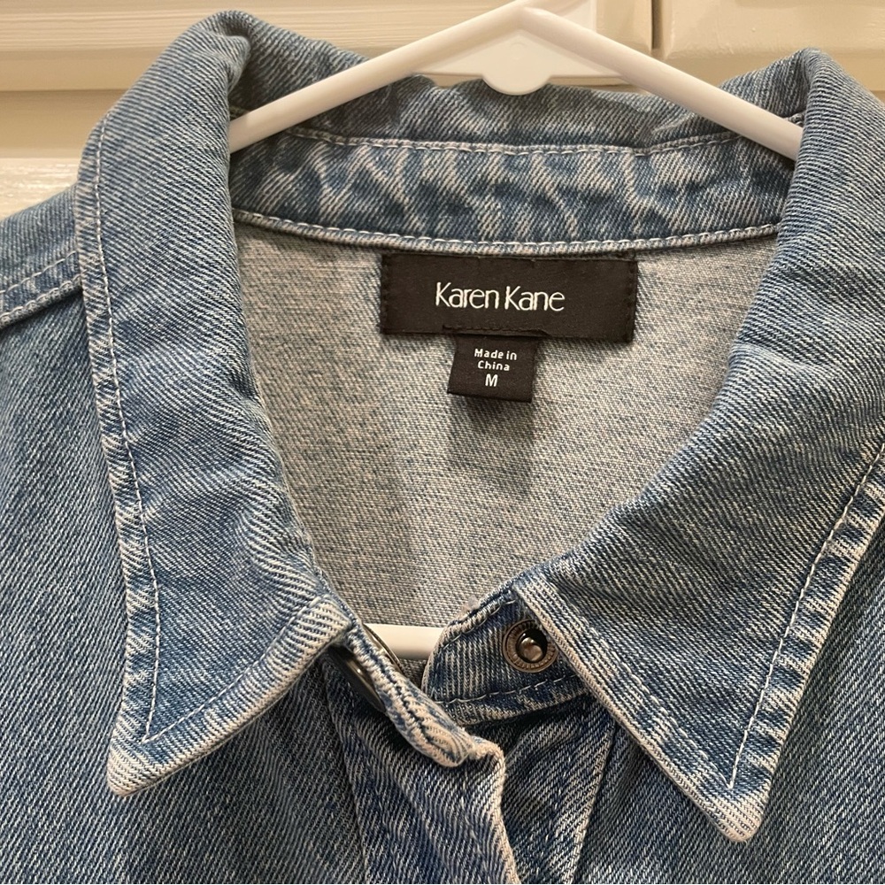 Karen Kane Blue Denim “Throw & Go” Dress - Picture 7 of 11